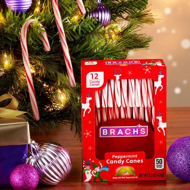 slide 3 of 9, Brach's Peppermint Christmas Candy Canes - 5.3oz/12ct, 5.3 oz, 12 ct