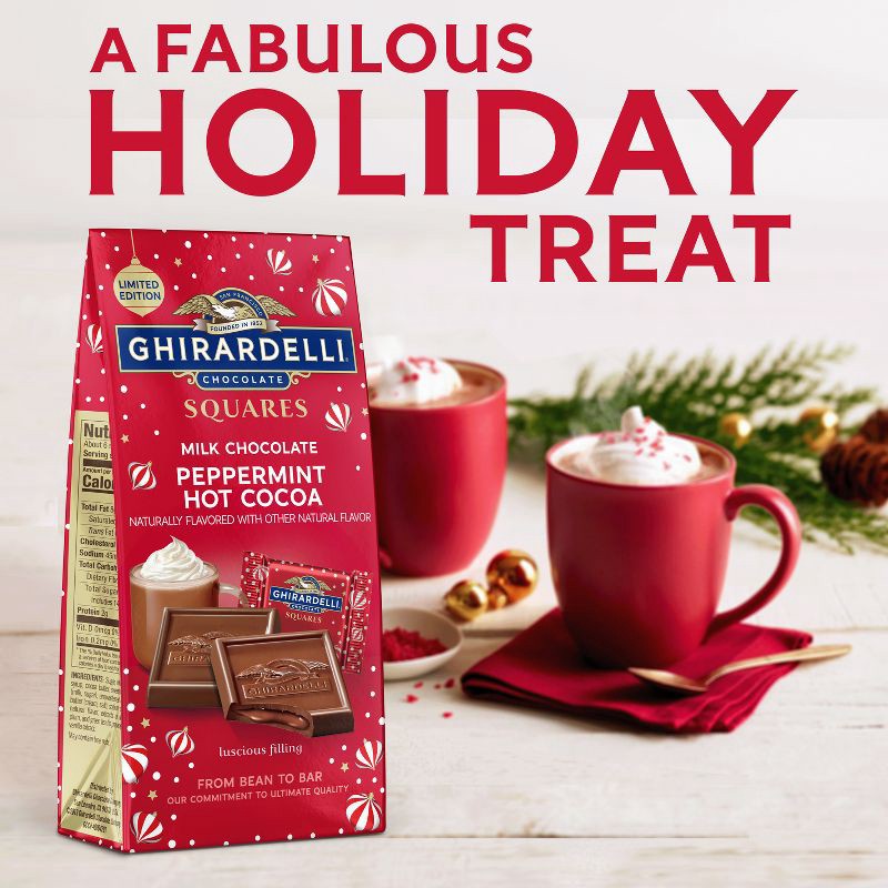 slide 6 of 7, Ghirardelli Christmas Milk Chocolate Peppermint Hot Cocoa Squares - 5.3oz, 5.3 oz