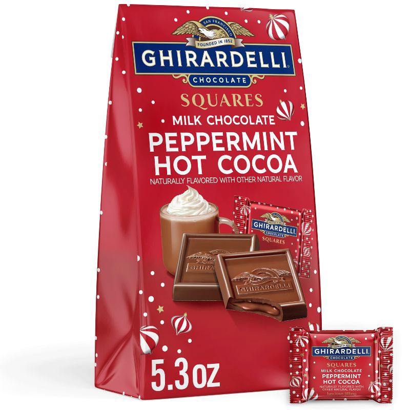 slide 1 of 7, Ghirardelli Christmas Milk Chocolate Peppermint Hot Cocoa Squares - 5.3oz, 5.3 oz
