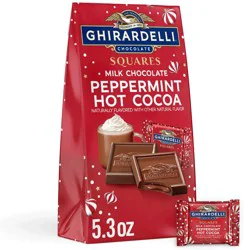 Ghirardelli Christmas Milk Chocolate Peppermint Hot Cocoa Squares - 5.3oz
