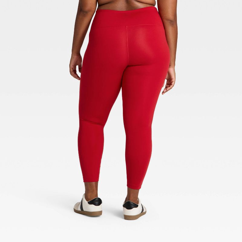 slide 5 of 5, Women's Dynamic Flex High-Rise 7/8 Leggings - All In Motion™ Red L, 1 ct