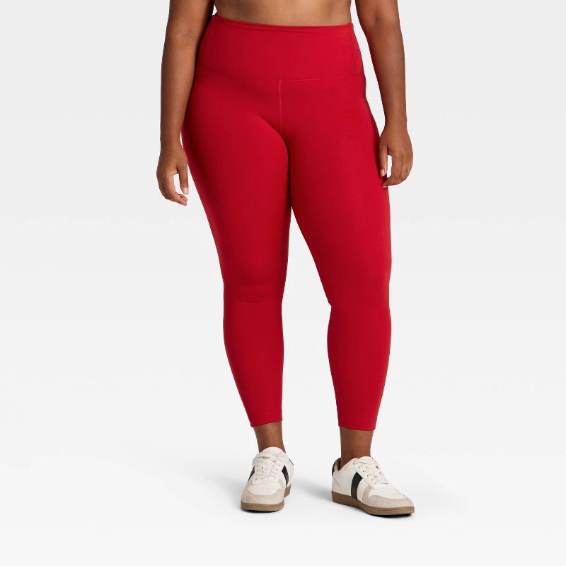 slide 4 of 5, Women's Dynamic Flex High-Rise 7/8 Leggings - All In Motion™ Red XXL, 1 ct
