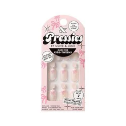 Olive & June Kids' Press-On - S/M - Wrapped in Pink - 28ct