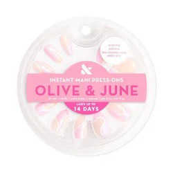 Olive & June Press-On Fake Nails - M Almond - Pink Goldfish Swirl Mixed Pack - 42ct: 90% Recycled Plastic