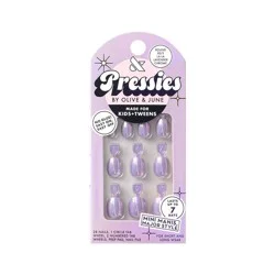 Olive & June Kids' Press-On - XS/S - La La Lavender Chrome - 28ct