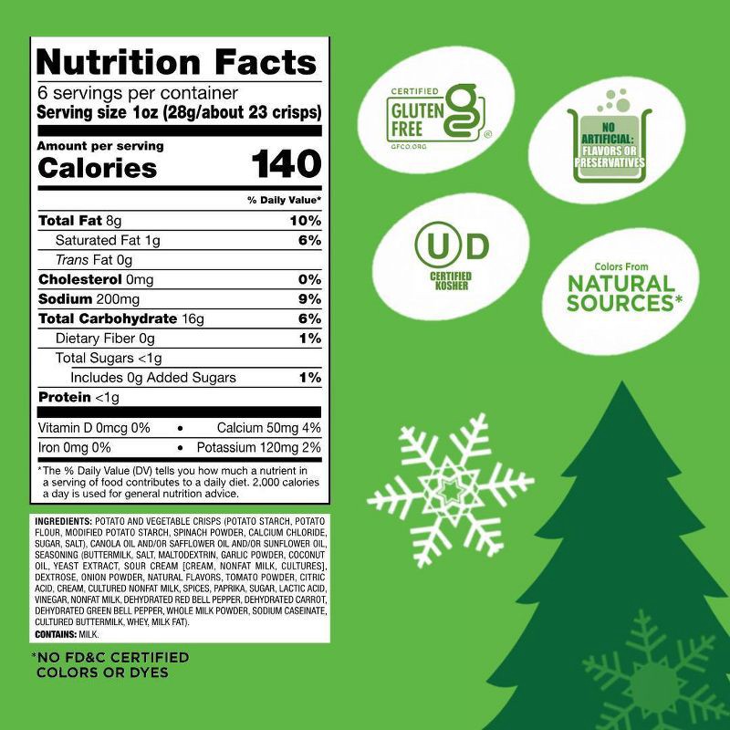 slide 3 of 4, Sensible Portions Garden Veggie Holiday Trees Zesty Ranch Chips - 6oz, 6 oz