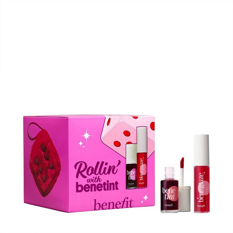 slide 1 of 8, Benefit Cosmetics Benefit Holiday 2025 Limited Edition Benetint & Lip Oil Set Rollin/ with Benetint: Brightening Cosmetic Set - 1.73oz, 1.73 oz