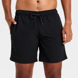 Men's 7'' Swim Trunks - Goodfellow & Co™ Black XL