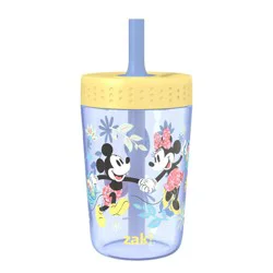 Zak Designs Mickey And Minnie 15oz PP Capri Straw Tumbler Blue