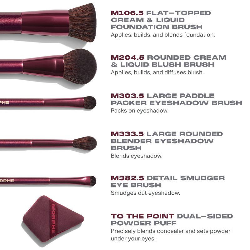 slide 2 of 8, Morphe Rebellious Travel Brush and Tool Set - 6pc - Ulta Beauty, 6 ct