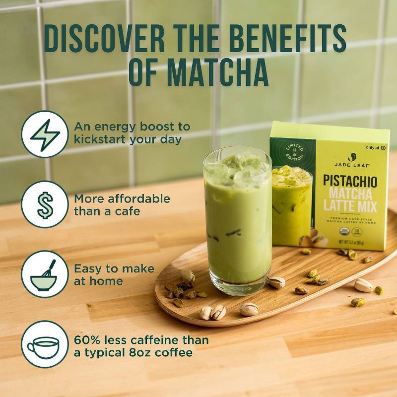 slide 6 of 7, Jade Leaf Matcha Pistachio Matcha Latte Mix - 3.2oz, 3.2 oz