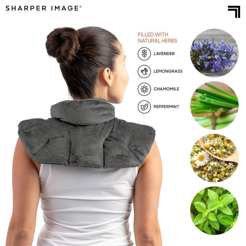 slide 3 of 8, Sharper Image Heated Neck and Shoulder Wrap, 1 ct