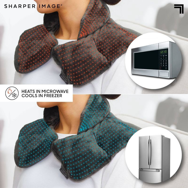 slide 4 of 8, Sharper Image Heated Neck and Shoulder Wrap, 1 ct