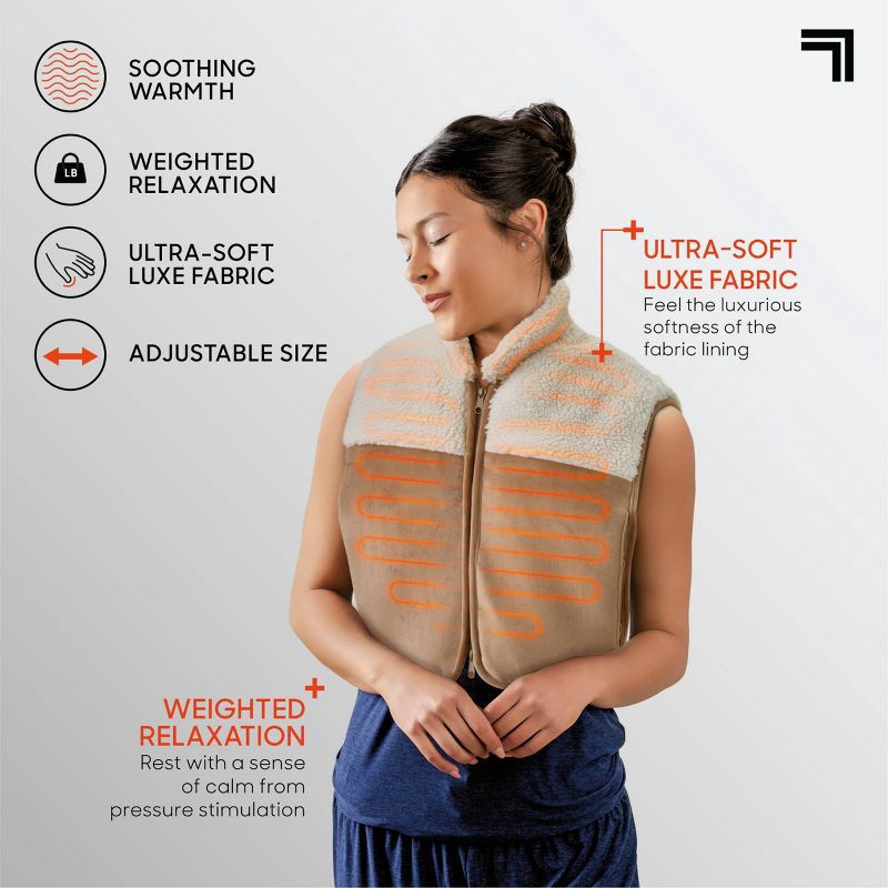 slide 2 of 7, Sharper Image Pain Relief Weighted Comfort Heated Vest Luxe, 1 ct