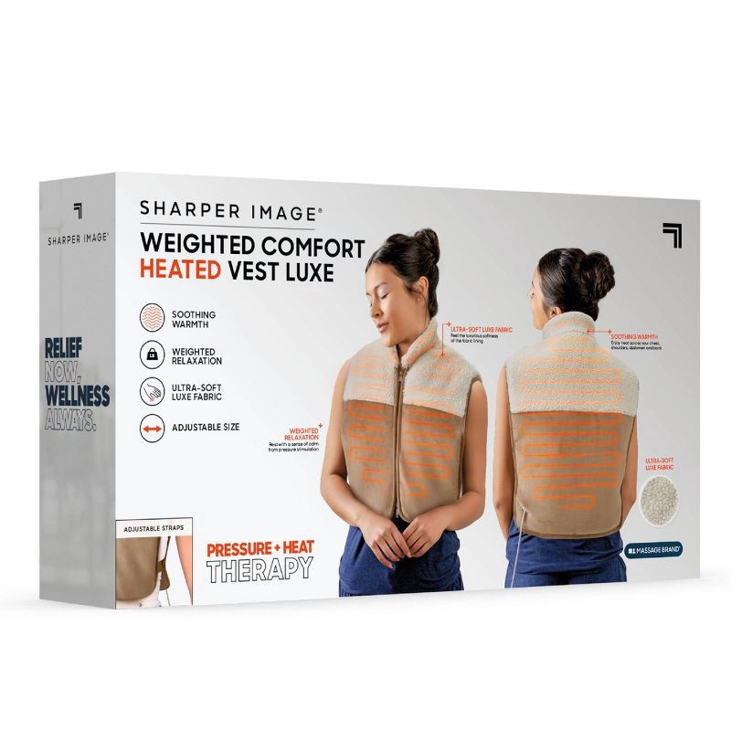 slide 6 of 7, Sharper Image Pain Relief Weighted Comfort Heated Vest Luxe, 1 ct