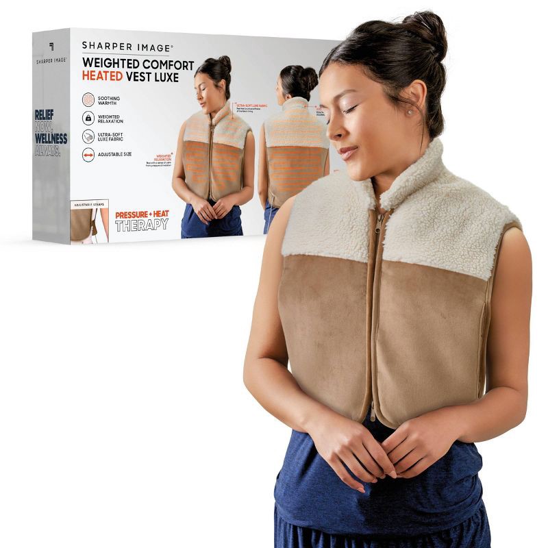 slide 1 of 7, Sharper Image Pain Relief Weighted Comfort Heated Vest Luxe, 1 ct