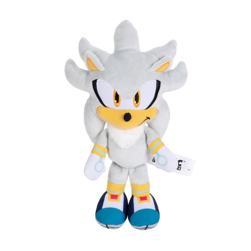 slide 1 of 5, Sonic the Hedgehog Sonic 9" Basic Plush Modern Silver Wave 14 Stuffed Animals, 1 ct