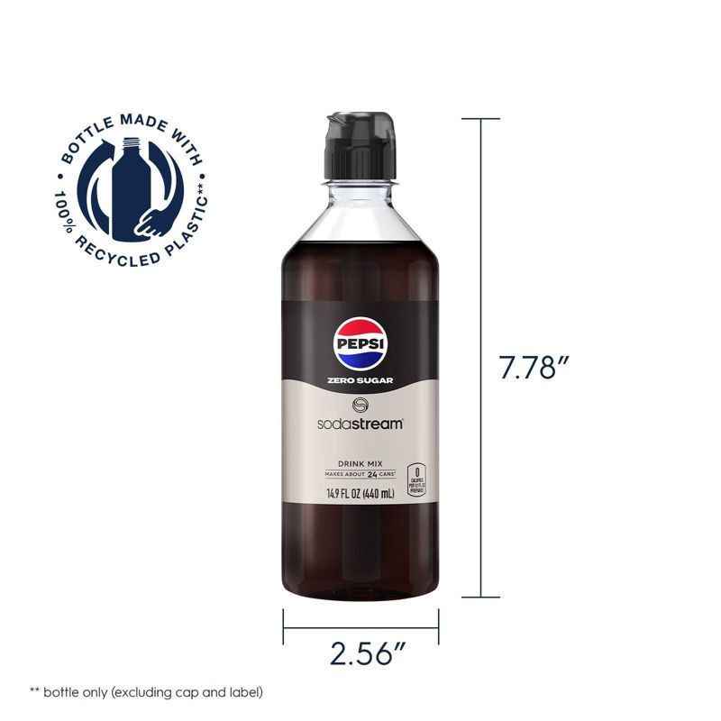 slide 5 of 9, SodaStream Pepsi Zero Sugar Drink Mix, 1 ct