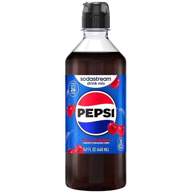 slide 1 of 1, SodaStream 14.9 fl oz Pepsi Wild Cherry Drink Mix, 14.9 fl oz