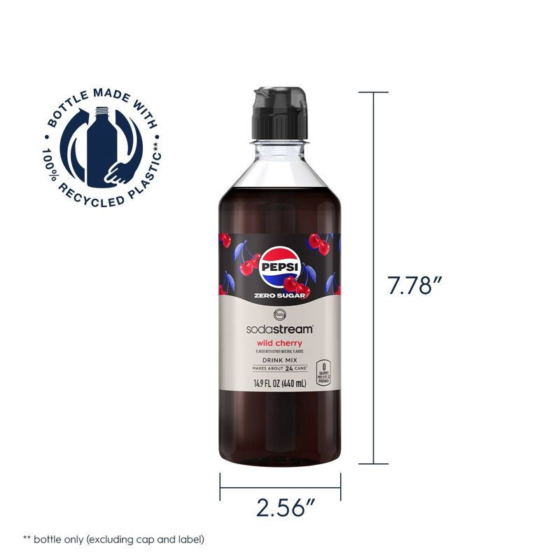 slide 5 of 9, SodaStream Pepsi Wild Cherry Zero Drink Mix, 1 ct