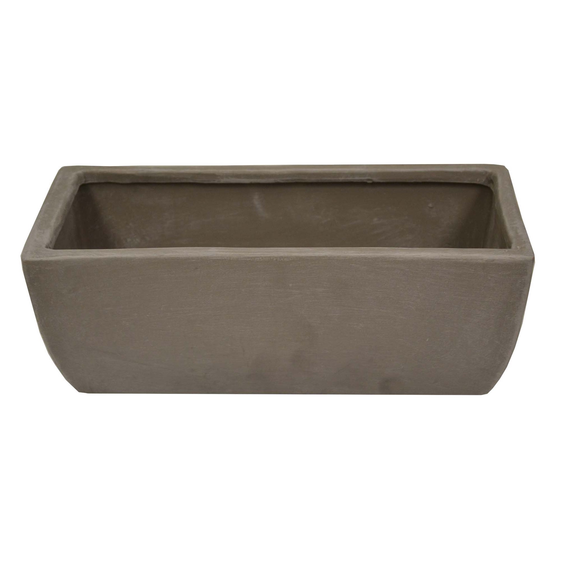 slide 1 of 1, Blue Orange Pottery Rectangular Smooth Planter, 1 ct