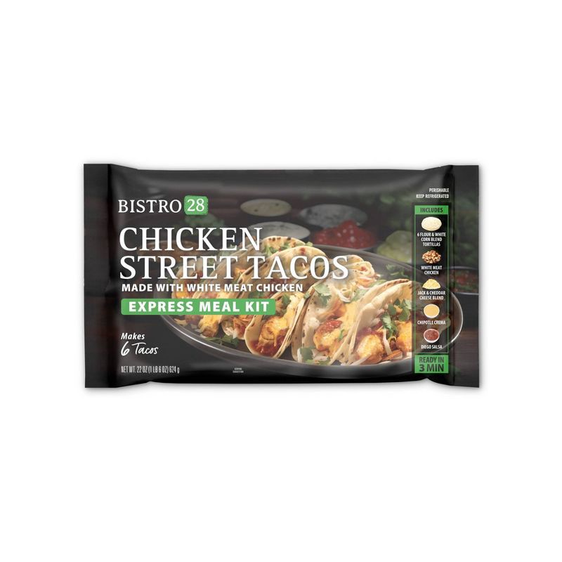 slide 1 of 8, Bistro 28 Chicken Steet Taco Express Meal - 22oz, 22 oz