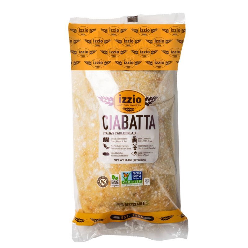 slide 1 of 5, Izzio Artisan Bakery Take & Bake Ciabatta Sourdough Bread - 14oz, 14 oz
