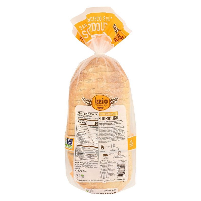 slide 2 of 5, Izzio Artisan Bakery San Francisco Style Sourdough Sliced Batard Bread - 24oz, 24 oz