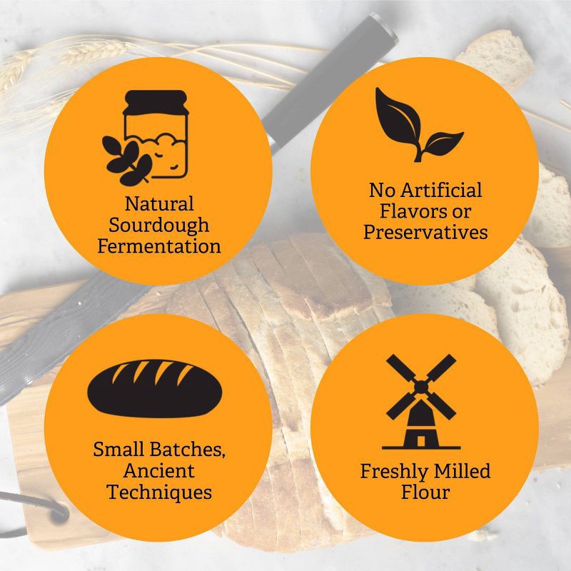 slide 5 of 5, Izzio Artisan Bakery San Francisco Style Sourdough Sliced Boule Bread - 24oz, 24 oz