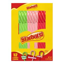 Starburst Christmas Candy Canes - 5.3oz/12ct