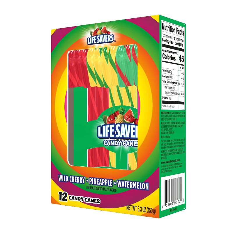 slide 2 of 10, Life Savers Christmas Candy Canes - 5.3oz / 12ct, 5.3 oz, 12 ct