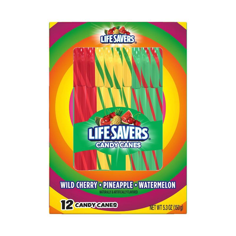 slide 1 of 10, Life Savers Christmas Candy Canes - 5.3oz / 12ct, 5.3 oz, 12 ct