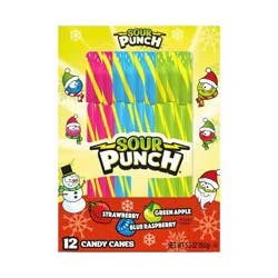 Sour Punch Christmas Candy Canes - 5.3oz / 12ct