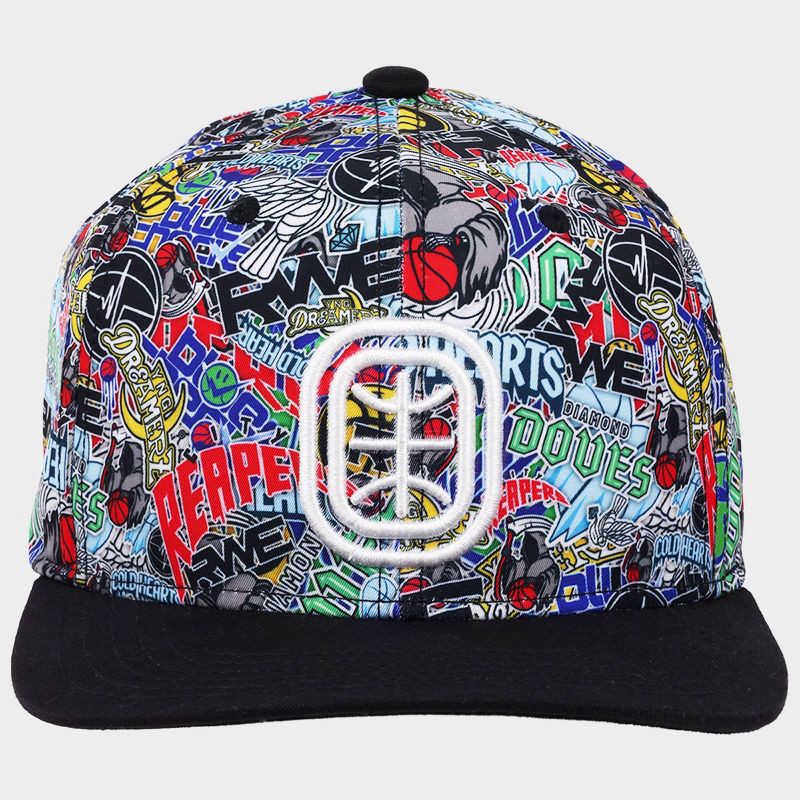 slide 2 of 10, Overtime Adult Flat Brim Snapback Baseball Hat - Printed Crown, 1 ct