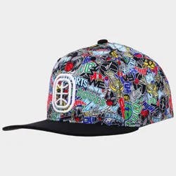 Overtime Adult Flat Brim Snapback Baseball Hat - Printed Crown