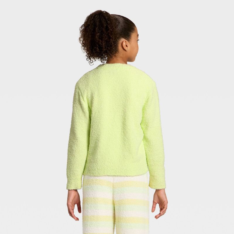 slide 3 of 4, Girls' Dr. Suess The Grinch Cozy Boucle Sweater - Light Green S, 1 ct
