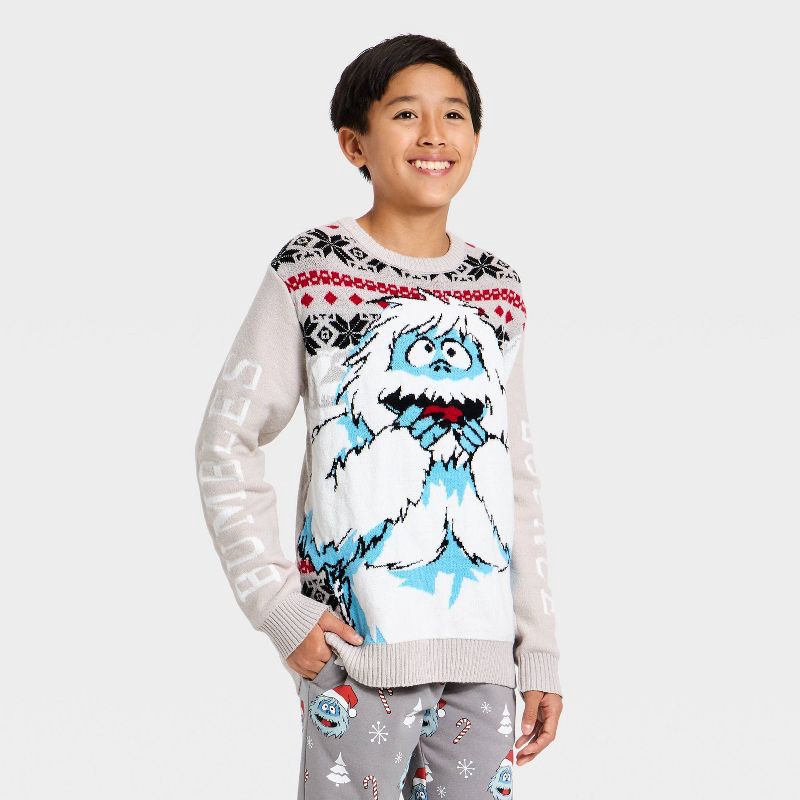 slide 1 of 4, DreamWorks Boys' Bumble the Abominable Snowman Holiday Knit Sweater - Gray S, 1 ct