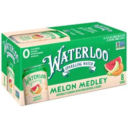 Waterloo Sparkling Water Melon Medley - 8pk/12 fl oz Cans