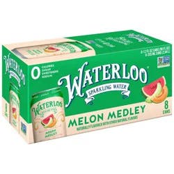 Waterloo Sparkling Water Melon Medley - 8pk/12 fl oz Cans