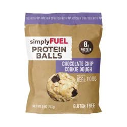 simplyFUEL Chocolate Chip Cookie Dough Whey Protein Balls - 8g Protein - 8oz