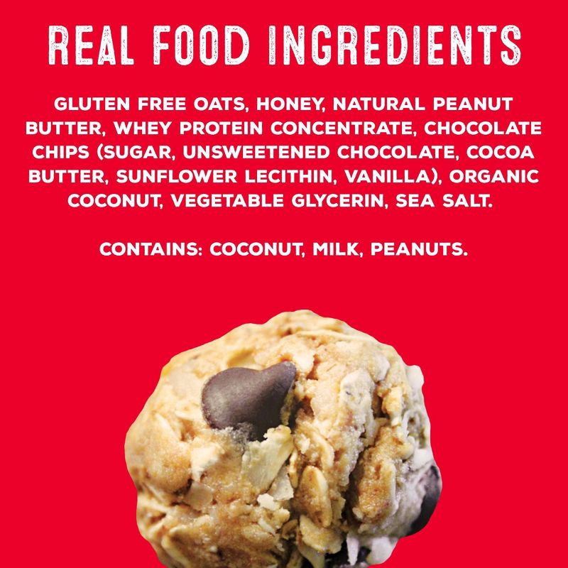 slide 4 of 5, simplyFUEL Chocolate Coconut Peanut Butter Whey Protein Balls - 8g Protein - 8oz/10ct, 8 gram, 8 oz, 10 ct