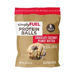 simplyFUEL Chocolate Coconut Peanut Butter Whey Protein Balls - 8g Protein - 8oz