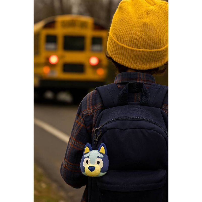 slide 5 of 5, Bluey Face Plush Keychain - Blue, 1 ct
