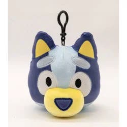 Bluey Face Plush Keychain - Blue
