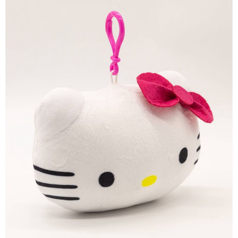 slide 2 of 5, Hello Kitty Face Plush Keychain - Pink, 1 ct