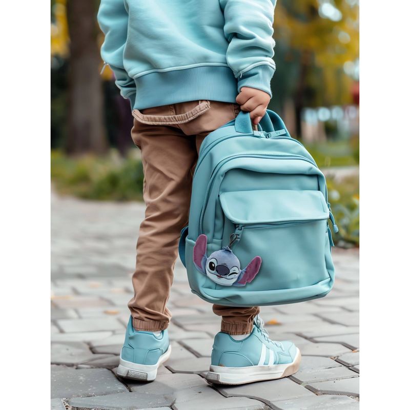 slide 4 of 5, Disney Stitch Face Plush Keychain - Blue, 1 ct