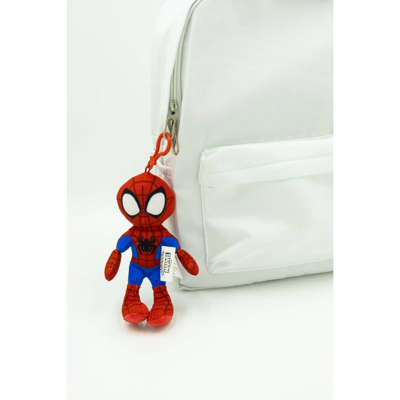 slide 4 of 5, Spider-Man Full Body Plush Keychain - Red, 1 ct