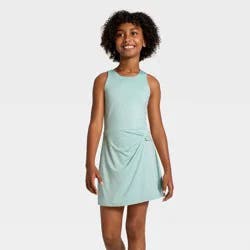 Girls' Active Twist Dress - All In Motion™ Light Mint Green L