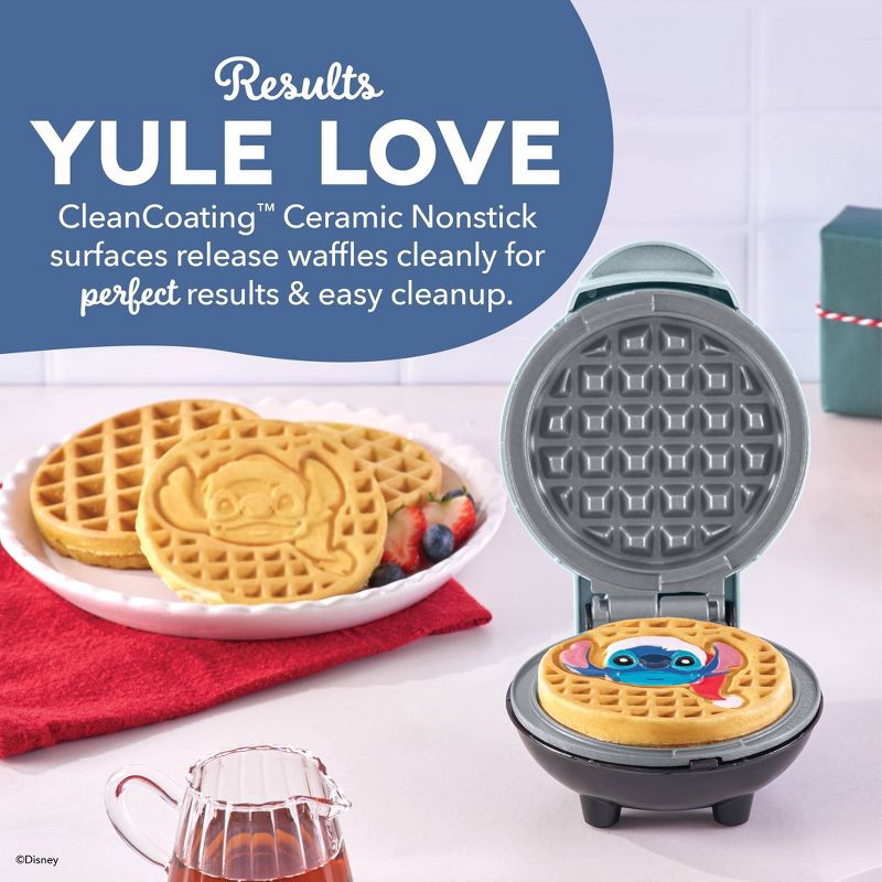 slide 4 of 7, Disney Dash Stitch Santa Mini Waffle Maker, 1 ct