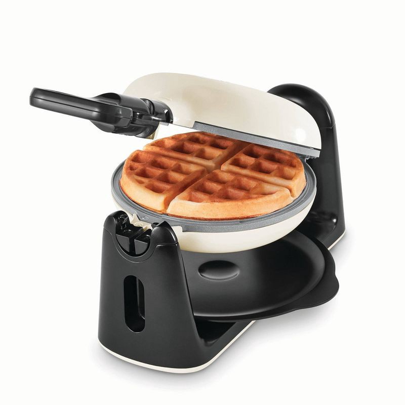 slide 1 of 5, Dash Nonstick Ceramic Flip Belgian Style Waffle Maker Cream, 1 ct